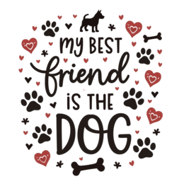 quotes friend dog SVG PNG design with bold lettering