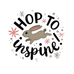 hop inspire SVG PNG design with bold lettering, black and pink floral elements