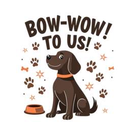 bow wow dog SVG PNG design with bold lettering