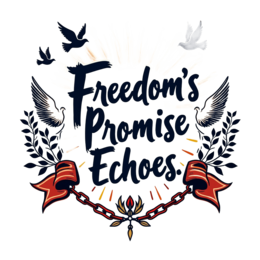 freedom promise echoes SVG PNG design with bold lettering