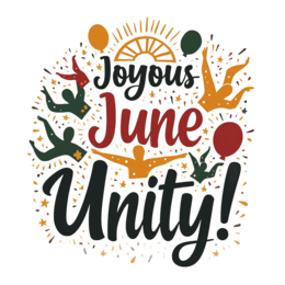 june unity SVG PNG design with bold lettering