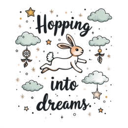 fantasy bunny clouds SVG PNG design with bold lettering