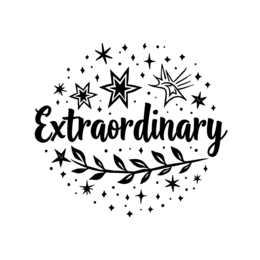 extrordinary stars SVG PNG design with hand-drawn style, an uplifting message