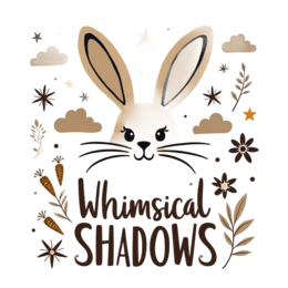 rabbit whimsical SVG PNG design with bold lettering, white floral elements
