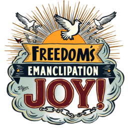 freedom emancipation SVG PNG design with bold lettering, an uplifting message