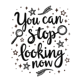 stop looking now quote SVG PNG design with hand-drawn style, bold lettering
