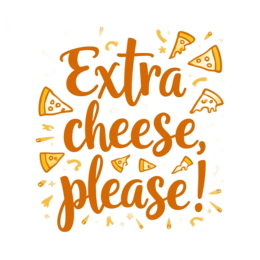 pizza cheese SVG PNG design with bold lettering