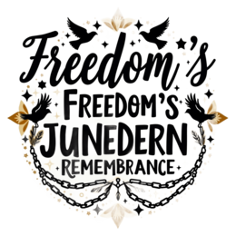 juneteenth remembrance SVG PNG design with bold lettering