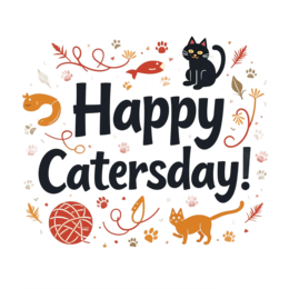 happy catersday cats SVG PNG design with bold lettering