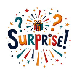 surprise fun creativity SVG PNG design with bold lettering