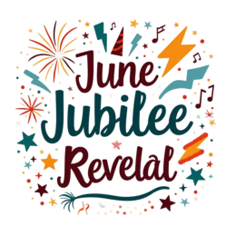 june jubilee reveal SVG PNG design with bold lettering