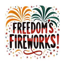 fireworks festive SVG PNG design with bold lettering