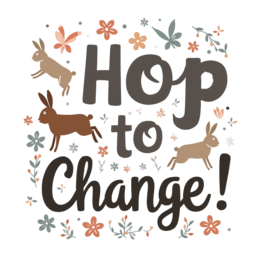 hop change flowers floral SVG PNG design with bold lettering, floral elements, an uplifting message