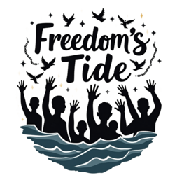 freedom tide SVG PNG design with bold lettering, an uplifting message
