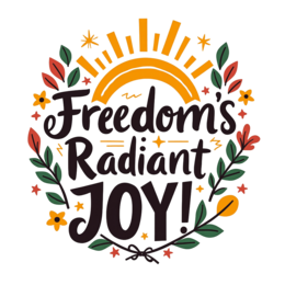 freedom sunshine floral SVG PNG design with bold lettering, green and yellow floral elements