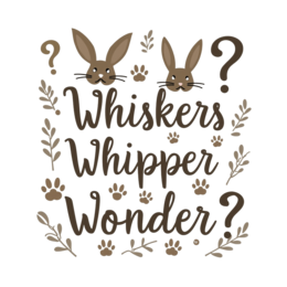 bunnies logos SVG PNG design with bold lettering, floral elements