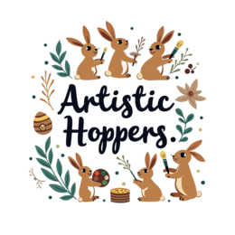 bunnies artistic creation flower SVG PNG design with floral elements