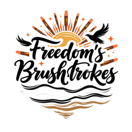 freedom brushstrokes SVG PNG design with bold lettering