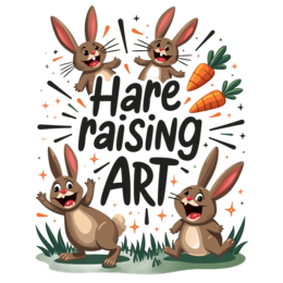 hares shirt SVG PNG design with bold lettering