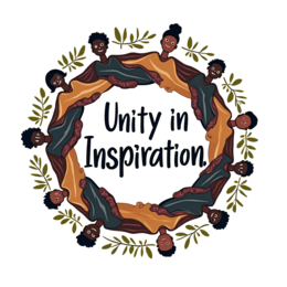 unity inspiration SVG PNG design with bold lettering, green floral elements, an uplifting message