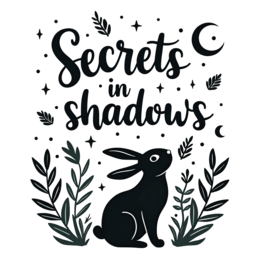 rabbit nature SVG PNG design with hand-drawn style, black and white floral elements