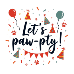pawty balloons SVG PNG design with bold lettering