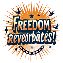 freedom reverberates SVG PNG design with bold lettering