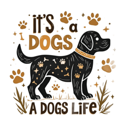 dogs life SVG PNG design with bold lettering