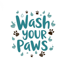 wash your paws SVG PNG design with bold lettering