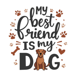 best friend dog SVG PNG design with bold lettering
