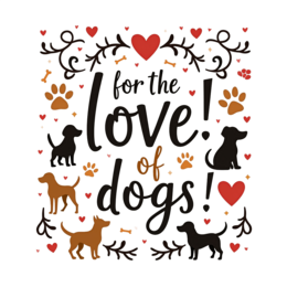 quotes love dogs SVG PNG design with hand-drawn style, bold lettering