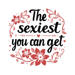 beautiful flower SVG PNG design with bold lettering, black and red floral elements