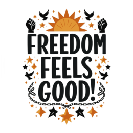 freedom inspiration SVG PNG design with bold lettering, an uplifting message