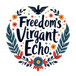 freedom floral SVG PNG design with bold lettering, red and green floral elements, an uplifting message