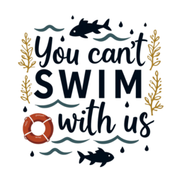 swim quote SVG PNG design with bold lettering