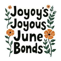 flowers june bonds SVG PNG design with bold lettering, black and white floral elements