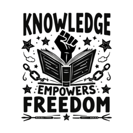 quotes knowledge freedom shirt SVG PNG design with bold lettering