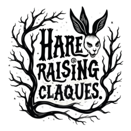 artistic hare SVG PNG design with hand-drawn style, bold lettering