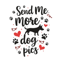 dog pics quotes SVG PNG design with hand-drawn style, bold lettering