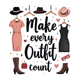 outfit accessories SVG PNG design with bold lettering
