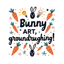 bunny carrots SVG PNG design with bold lettering