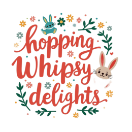 bunnies floral SVG PNG design with bold lettering, red and blue floral elements