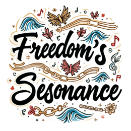 freedom music SVG PNG design with bold lettering, black and pink floral elements