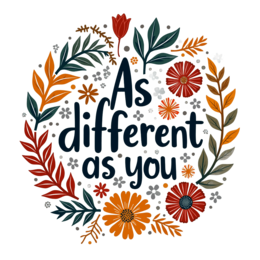 floral quote SVG PNG design with hand-drawn style, bold lettering, orange and red floral elements