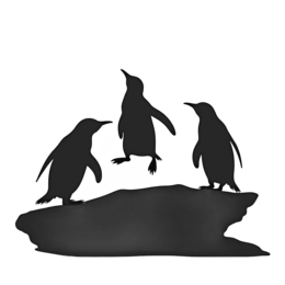 penguins playing SVG PNG design with clean design elements