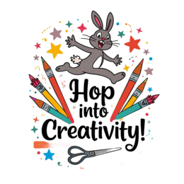 creativity bunny SVG PNG design with bold lettering