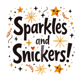 sparkles snickers SVG PNG design with bold lettering