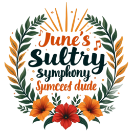 june sultry sympathy flower SVG PNG design with bold lettering, white and orange floral elements