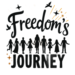 freedom journey SVG PNG design with bold lettering, an uplifting message