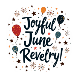 june revelry SVG PNG design with hand-drawn style